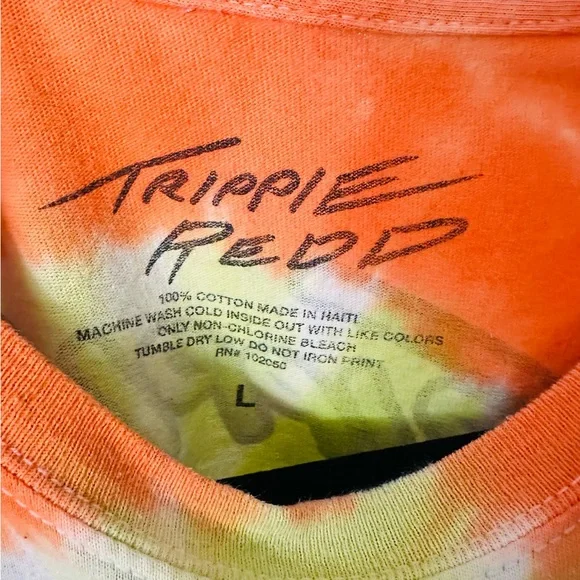 Trippie Redd Life's A Trip Tour 2019 Rap Rapper Tie-Dye T-Shirt Size Large - Picture 2 of 3